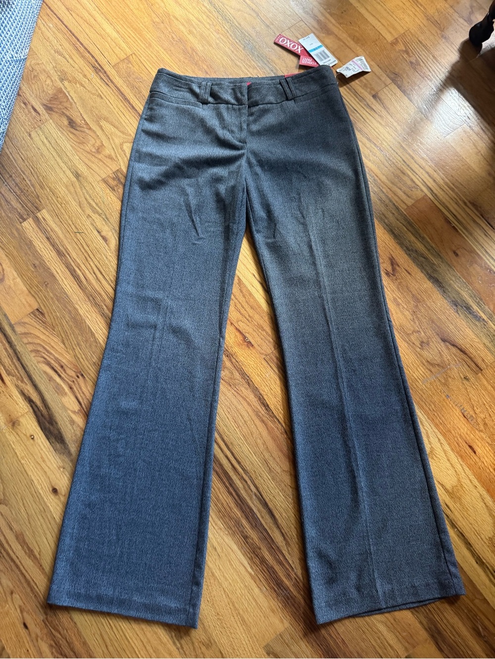 XOXO Charcoal Boot-Cut Dress Pants